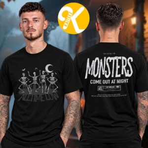 All Time Low Merch Halloween Collection Skeleton Monsters Two Sided Unisex T-Shirt