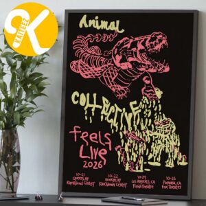Animal Collective Event Poster Feels Live Tour 2026 Tour Dates Home Decor Poster Canvas