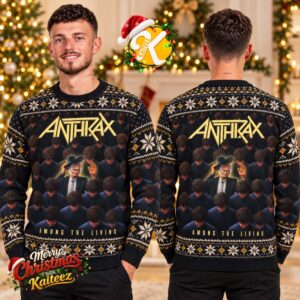 Anthrax Among The Living Album Cover Ugly Christmas Sweater
