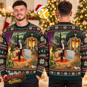 Anthrax Cursum Perficio Album Cover Ugly Christmas Sweater