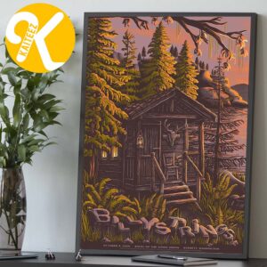 Billy Strings Everett WA Event Poster Night 1 At Angel Of The Winds Arena In Everett WA On October 9 2026 At The Grass Spot Home Decor Poster Canvas