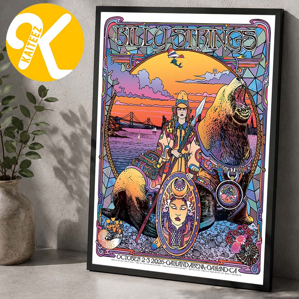 Billy Strings Oakland CA Event Poster At Oakland Arena In Oakland CA On October 2 3 2026 Home Decor Poster Canvas Billy Strings Oakland CA Event Poster At Oakland Arena In Oakland CA On October 2 3 2026 Home Decor Poster Canvas