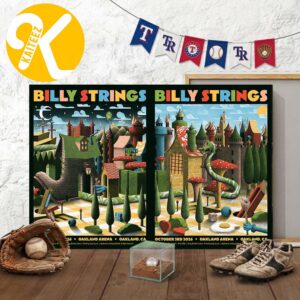 Billy Strings Oakland CA Full Poster Combined At Oakland Arena In Oakland CA On October 2 3 2026 Art By Christian Taylor Home Decor Poster Canvas