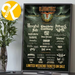 Bloodstock Festival 2027 In Catton Park Derbyshire On August 5-8 2027 Line Up Home Decor Poster Canvas