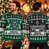 Borussia Monchengladbach Green Santa Belt Snowflake Ugly Christmas Sweater