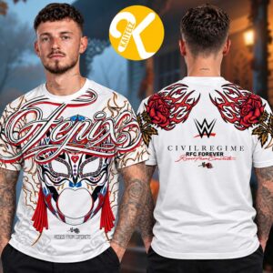 Civil Regime x WWE Collab Merch White Rey Fenix Dia De Los Muertos Unisex T-Shirt