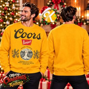 Coors Banquet Vintage Golden Colorado Yellow Christmas Ugly Sweater