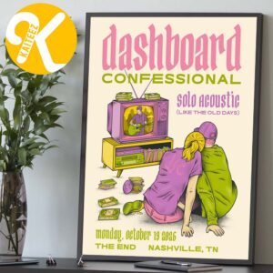 Dashboard Confessional Nashville TN Event Poster At The End In Nashviille TN On October 19 2026 Home Decor Poster Canvas