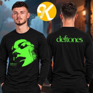 Deftones Merch Sick New World Texas 2026 At Texas Motor Speedway In Fort Worth TX On October 24 2026 Neon Green Face Two Sided Unisex Sweatshirt