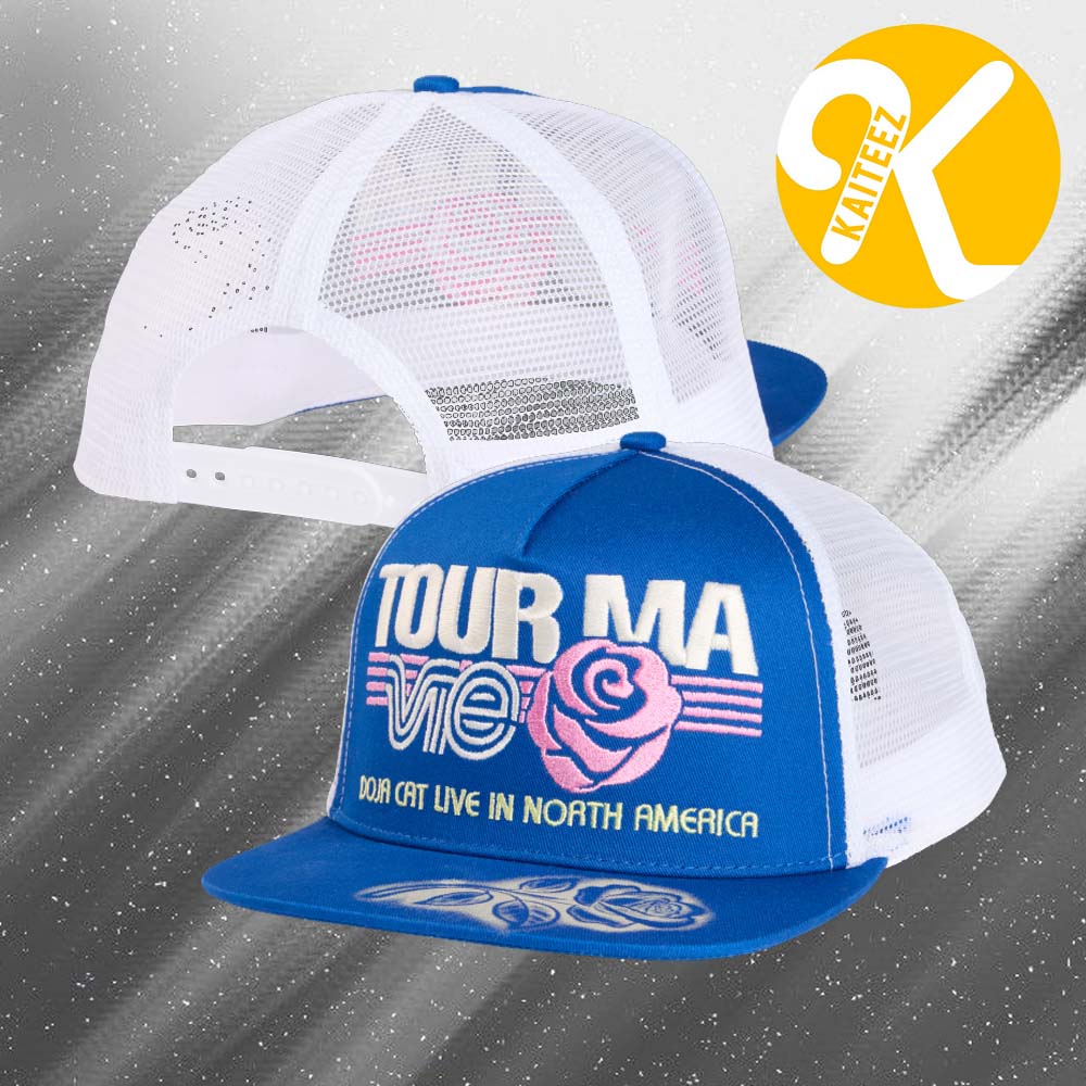 Doja Cat Merch Ma Vie Tour 2026 Blue Trucker Hat Doja Cat Merch Ma Vie Tour 2026 Blue Trucker Hat