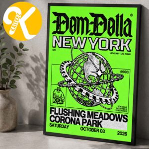 Dom Dolla Queens NY Event Poster At Flushing Meadows Corona Park In Queens NY On October 3 2026 Home Decor Poster Canvas