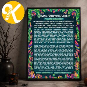 Earth Frequency Festival 2026 Woodford Australia On October 23 26 2026 Line Up Home Decor Poster Canvas