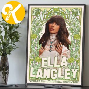 Ella Langley Los Angeles CA Event Poster Two Night At The Greek Theatre In Los Angeles CA On October 13 14 2026 Home Decor Poster Canvas