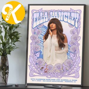 Ella Langley Morrison CO Event Poster At Red Rocks Amphitheatre In Morrison CO On October 7 2026 Home Decor Poster Canvas