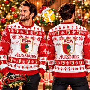 FC Augsburg 1907 Red White Christmas Ugly Sweater