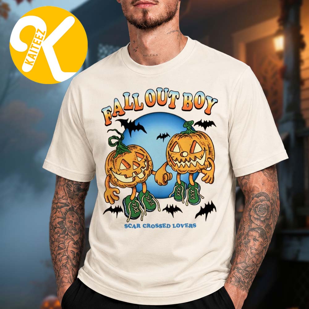 Fall Out Boy Merch Halloween Collection 2026 Scar Crossed Pumpkins Unisex T-Shirt Fall Out Boy Merch Halloween Collection 2026 Scar Crossed Pumpkins Unisex T-Shirt