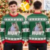 Funny Explosion Cat Meme Black Ugly Christmas Sweater