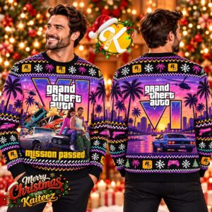 GTA VI Grand Theft Auto 6 Mission Passed Ugly Christmas Sweater