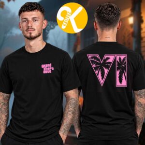 GTA VI Merch Logo Black Two Sided Unisex T Shirt
