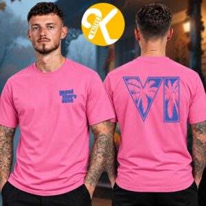 GTA VI Merch Logo Blue Two Sided Unisex T-Shirt