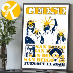 Geese Band San Diego CA Event Poster At Petco Park In San Diego CA On October 13 2026 Home Decor Poster Canvas