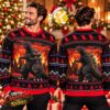 Godzilla Fa La La La Christmas Moonlight Ugly Christmas Sweater