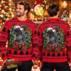 Godzilla Santa Claus Christmas Wreath Red Ugly Christmas Sweater