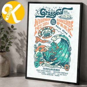 Grassfed Bluegrass 2026 Music Festival At Soundside Park In Nags Head NC On November 14 2026 Line Up Home Decor Poster Canvas