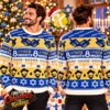 Hanukkah Let’s Get Lit Menorah Star Of David Blue Ugly Christmas Sweater