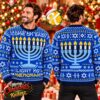 Hanukkah Menorah Star Of David Blue Ugly Christmas Sweater Hanukkah Menorah Star Of David Blue Ugly Christmas Sweater