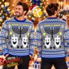 Hanukkah This Is How I Roll Dreidel Ugly Christmas Sweater Navy Blue