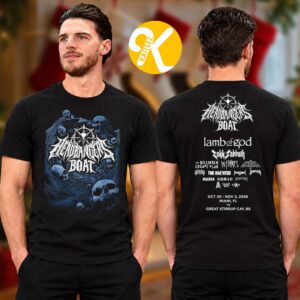 Headbangers Boat Festival 2026 Merch Miami To Great Stirrup Cay Bahamas On October 30 – November 3 2026 Line Up Event Two Sided Unisex T-Shirt