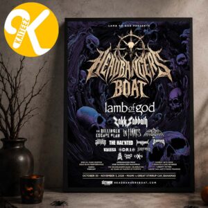 Headbangers Boat Festival 2026 Miami To Great Stirrup Cay Bahamas On October 30 – November 3 2026 Line Up Home Decor Poster Canvas