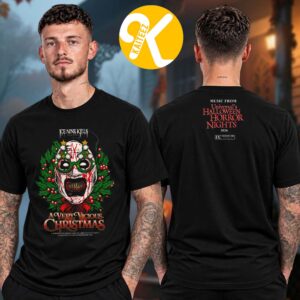 Ice Nine Kills Universal Halloween Horror Nights 2026 A Very Vicious Christmas Two Sided Unisex T-Shirt