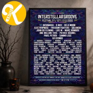 Interstellar Groove 2026 Festival Victoria Australia On October 30 – November 2 2026 Line Up Home Decor Poster Canvas