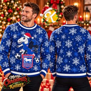 Ipswich Town FC Mascot Christmas Ugly Sweater