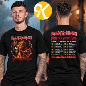 Iron Maiden Merch Run For Your Lives 2027 Tour Announce Two Sided Unisex T-Shirt