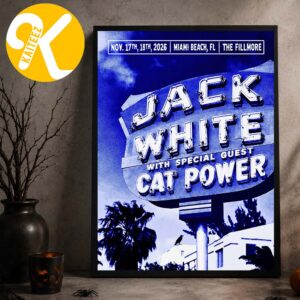 Jack White Miami Beach FL Event Poster At The Fillmore In Beach FL On November 17 18 2026 Home Decor Poster Canvas