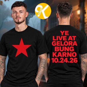 Kanye West Merch Ye Live At Gelora Bung Karno In Jakarta On October 24 2026 Two Sided Unisex T-Shirt