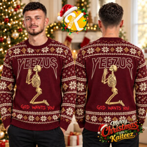 Kanye West Yeezus God Wants You Ugly Christmas Sweater