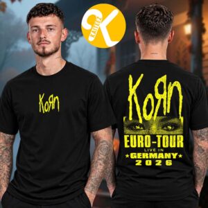 Korn Live In Germany 2026 Exclusive Event Tee Europe Tour 2026 Two Sided Unisex T-Shirt
