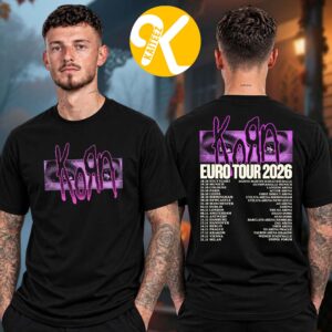 Korn Merch Europe Tour 2026 Purple Eyes Tour Dates Two Sided Unisex T-Shirt