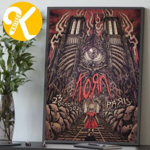 Korn Paris FR Event Poster At Accor Arena In Paris FR On October 23 2026 Home Decor Poster Canvas