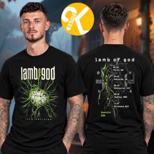 Lamb Of God Merch Australia Tour 2026 Into Oblivion Tour Dates Two Sided Unisex T-Shirt