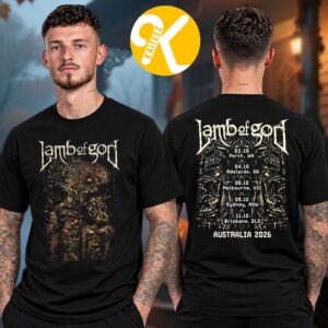 Lamb Of God Merch Australia Tour 2026 Razor Roots Tour Dates Two Sided Unisex T-Shirt