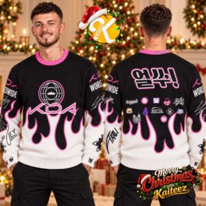 League Of Legends KDA Blades Firestarter Knit Ugly Sweater