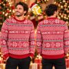 Manchester United Christmas Patchwork Jumper Black Ugly Sweater