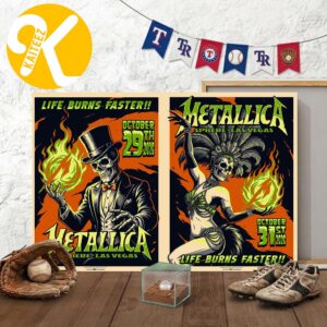 Metallica Dual Poster Halloween Weekend Exclusive Treat At Sphere In Las Vegas NV On October 29 31 2026 Home Decor Poster Canvas