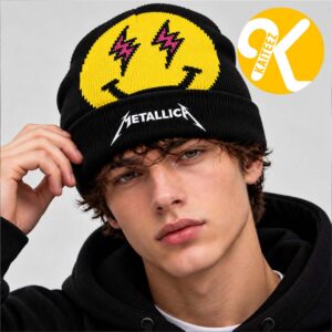 Metallica J Balvin Smiley Face Beanie Hat