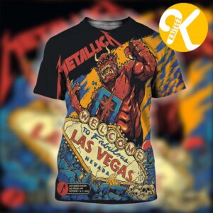 Metallica Las Vegas NV Exclusive Poster Pop Up Shop Life Burns Faster Weekend 1 On October 1 3 2026 All Over Print Shirt